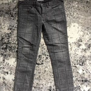 Free People Tribal Print Cropped Pants Jeans 30